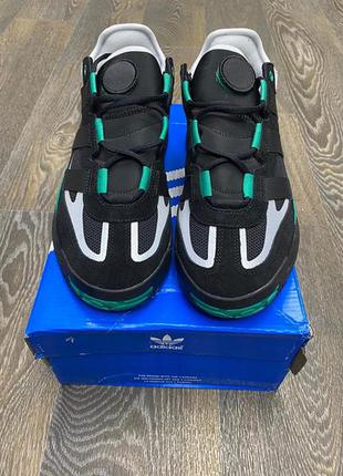 Мужские кроссовки adidas niteball black green2 фото