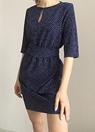 Синее платье lady like