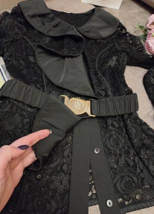 Черный костюм гипюровый с юбкой турецкого бренда lasagrada 38-40р9 фото