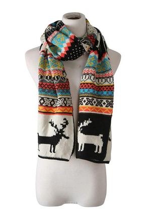 Новорічний шарф, яскравий і святковий, для чоловіків і жінок2 фото