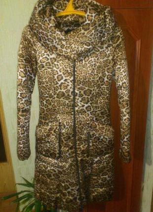 Пальто леопардовое