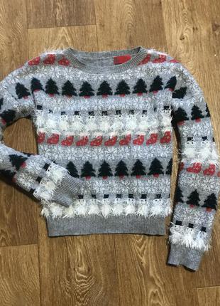 Новогодний свитер, кофта праздничная, зимняя1 фото