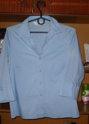 14 р фирменная голубая блузка new look