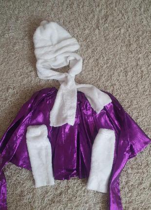 Новогодний костюм девочке р.128 - 134 снежинка снегурочка6 фото