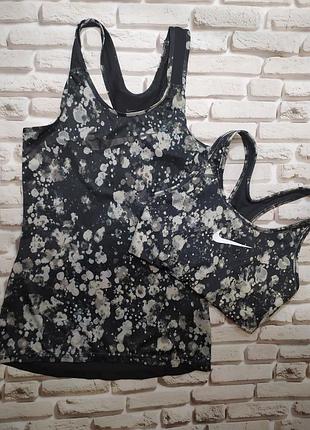 Nike легка спортивна майка тай дай для занять спортом фітнес біг йога