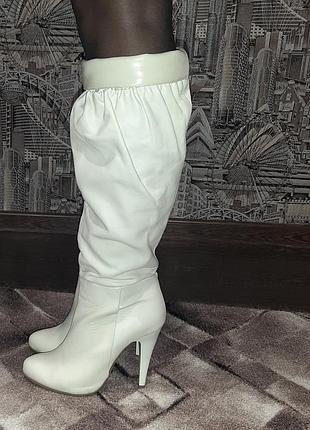 Брендовые кожаные сапоги braska