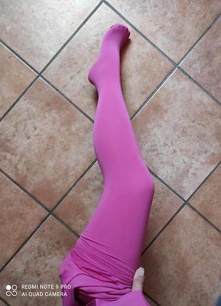 Фірмові кольорові рожеві фуксія колготки calzedonia opaque 50 soft touch - 50den