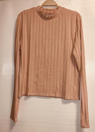 Приятный персиковый реглан, укороченный, удобное горлышко, р-ры m, xl