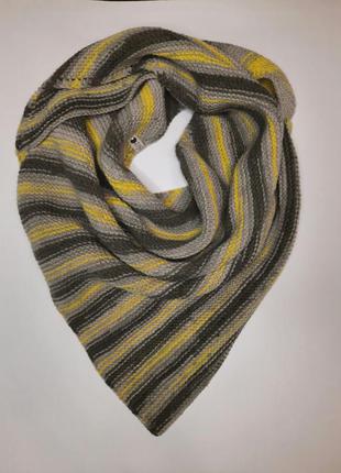 Вязаный зимний метровый шарф бактус1 фото
