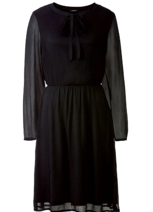 Потрясающее, шифоновое, чёрное, женское платье, esmara германия2 фото