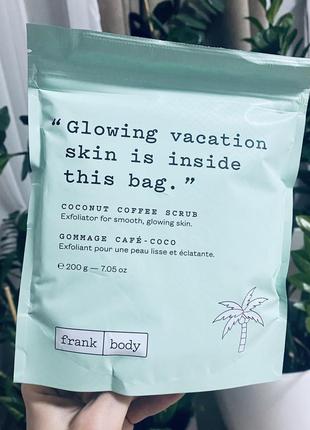 Frank body coconut coffee scrub кавовий скраб для тіла з ароматом кокоса