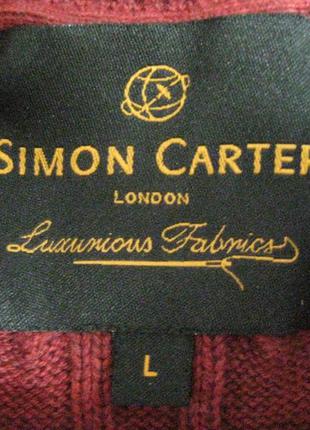 Светр джемпер кофта у коси марсала 100% бавовна simon carter ☕ розмір l/48-50рр3 фото
