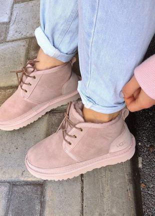 Ugg neumel pink качественные зимние женские ботинки угг2 фото