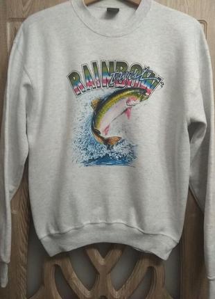 Кофта,свитер rainbow trout , радужная форель , h.l.miller gold 1991 год ,винт