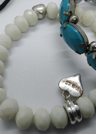 Два браслета стекло пластик 5