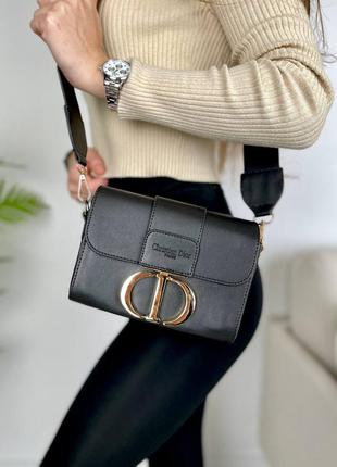 30 montaigne bag женская брендовая черная стильная сумочка известный бренд жіноча елегантна чорна сумка4 фото