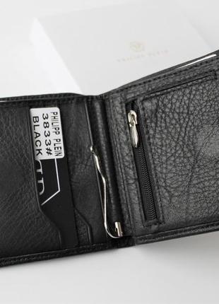 Мужской компактный кошелек чёрный  black3 фото