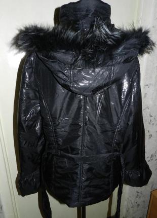 Новая деми куртка mijiabe с утеплителем, отстёгивающимся капюшоном, поясом5 фото