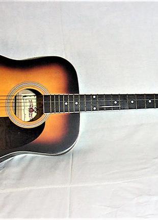 Гітара акустична maxtone нова з чохлом і ключиком + тюнер + ремінь