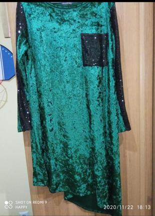 Нарядное платье изумруд 52 54