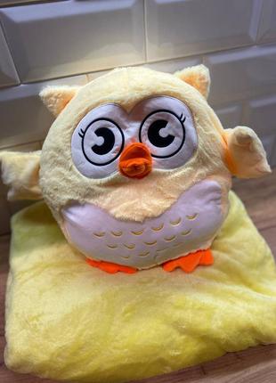 Сова 🦉 плед-іграшка-подушка 3в1
