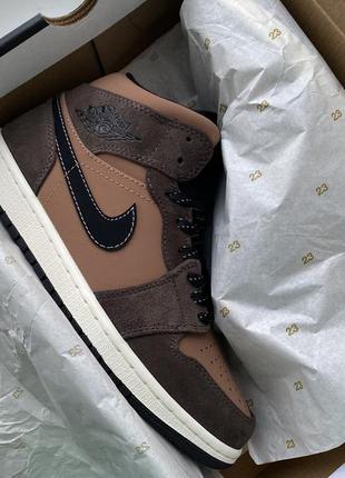 Кроссовки air jordan 1 mid earth brown dc7294-200