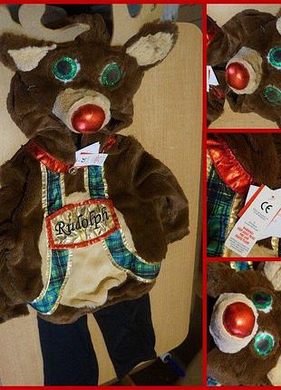 Карнавальный костюм 3-4 года новогодний олень новорічний карнавальний