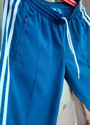 Легкі спортивні штани глибокого бірюзового кольору adidas5 фото