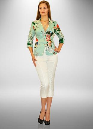 Жакет олеся н-27 м'ята/півонії
