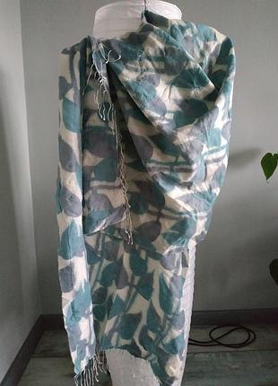 Гарний палантин вовна шовк