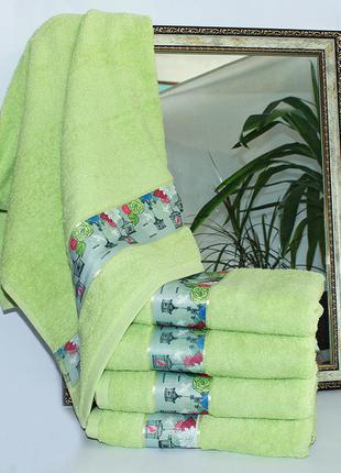 Полотенце махровое весна зелен. фонарик 50х90