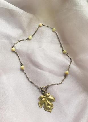 Цепочка с бусинами агата