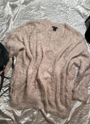 Лохматый пуловер h&m1 фото