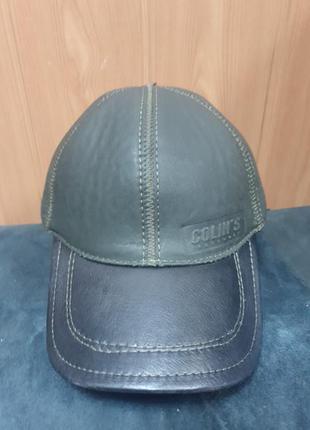 Бейсболка кожа