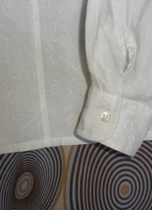 Роскошная белая блуза рубашка сорочка scarabaus хлопок вискоза6 фото