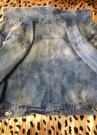 Фирменная укорочённая джинсовая куртка,джинсовка оверсайз2 фото