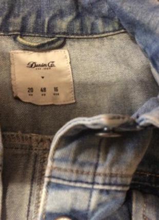 Фирменная укорочённая джинсовая куртка,джинсовка оверсайз4 фото