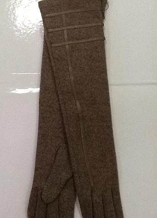 Рукавички жіночі вовняні високі