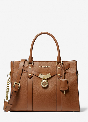 Сумка сэтчел из зернистой кожи  michael kors nouveau hamilton large