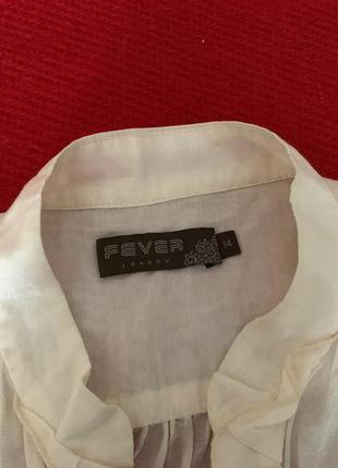 Удлиненная блуза рубашка fever из тончайшего шелка и хлопка с поясом2 фото