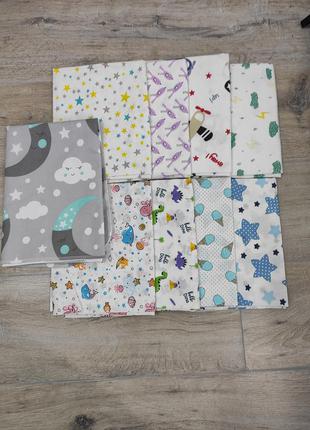 Набор пеленок 9 шт. пелёнки для малыша в роддом фланель ситец непромокаемая