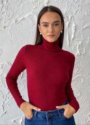 Гольф в рубчик м'який теплий