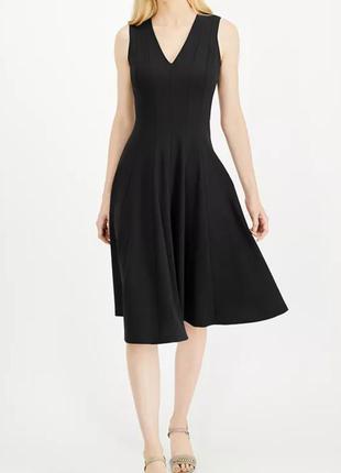 Шикарное черное платье миди calvin klein