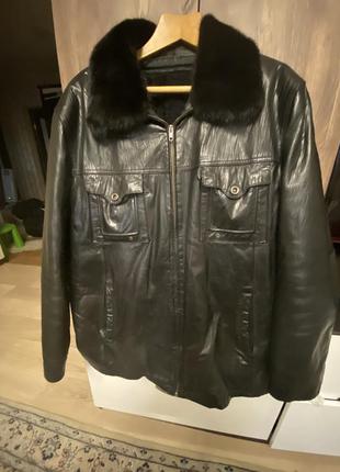 Натуральна шкіряна куртка дублянка