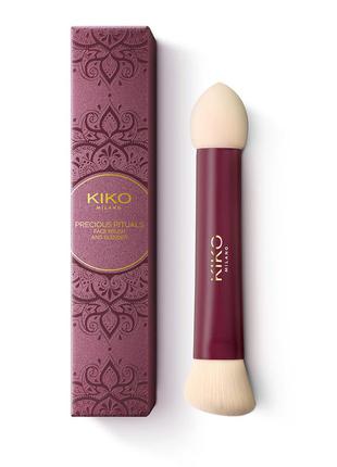 Пензель для особи kiko milano precious rituals face brush & blender