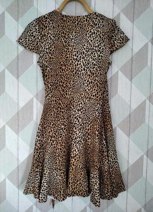 Сукня плаття леопардове на запах h&m✨ леопард принт✨плаття міні леопардове3 фото