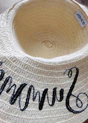 Соломенная шляпа с широкими полями и надписью summer loving от joico6 фото