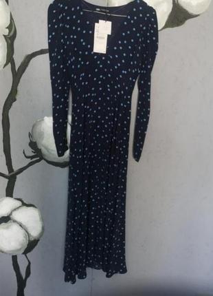 Потрясающее платье в горох zara 7