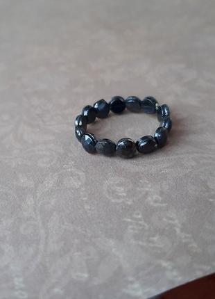 Кільце hand made біжутерія бісер каблучк черн бохо етно стіл