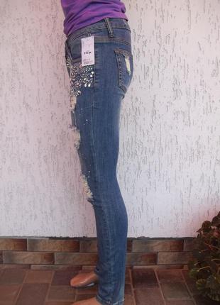 (44р-талия 76/80см) стрейчевые джинсы скинни джеггинсы треггинсы женские2 фото
